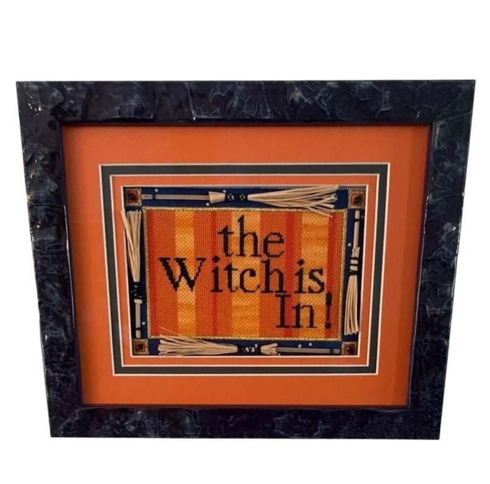 Melissa Shirley Designs The Witch Is In Needlepoint Canvas Framed